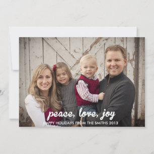 Foto-Karte Peave, Liebe und Joy Holiday 2013 Feiertagskarte