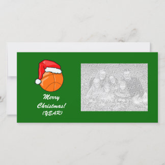 Foto-Karte - Weihnachtsbasketball Feiertagskarte