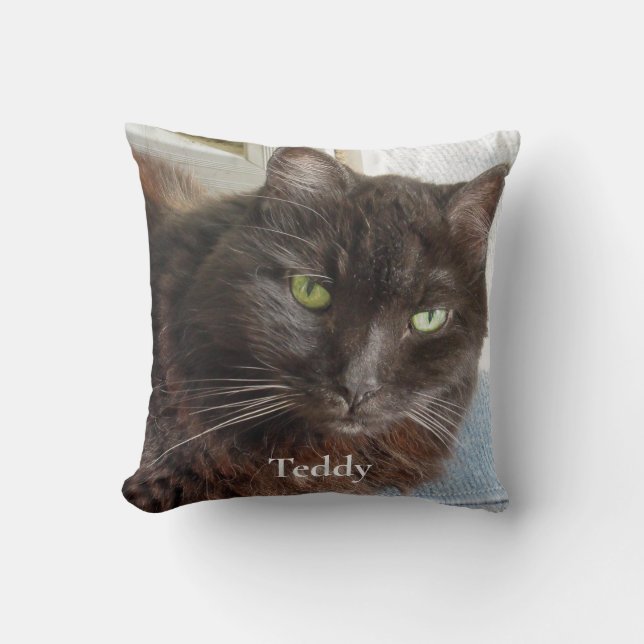 Foto Katzenbezeichnung Personalisiert Kissen (Vorderseite)