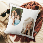 Foto "Keepake Arches" Kissen<br><div class="desc">Erstellen Sie ein individuelles Geschenk für einen geliebten Menschen, besonders für einen Großeltern. Mit zwei Fotos in Bogenausschnitten und Nachrichten auf der Rückseite individuell anpassen.</div>
