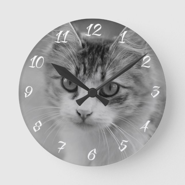 Foto Keepake Memorial Geschenk für Haustiere Runde Wanduhr (Vorderseite)
