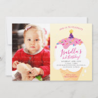 FOTO KIDS PARTY INVITE Retro-Eis-Kegel