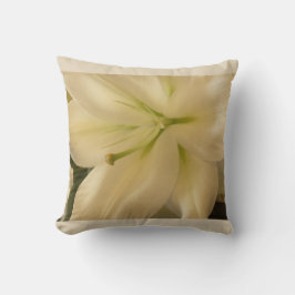 Foto-Kissen aus weißem Lillum-Blume Kissen