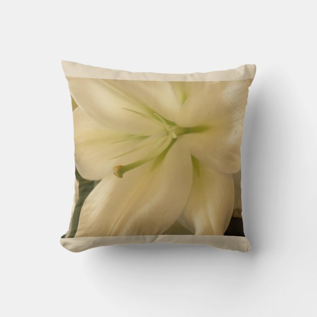 Foto-Kissen aus weißem Lillum-Blume Kissen (Vorderseite)