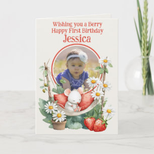Foto-Klapp-Grußkarte zum 1. Geburtstag Karte