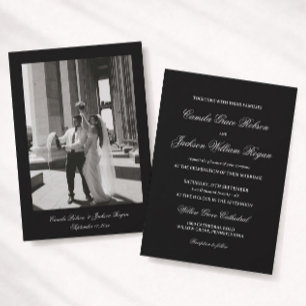 Foto Klasse Schwarze Hochzeit  Einladung