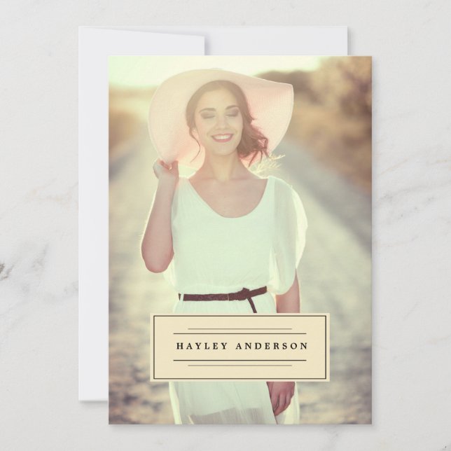 FOTO-KLASSE VON 2016 ABSCHLUSS Einladung (Vorderseite)