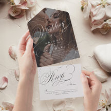 Foto Klassische Kalligrafie-Hochzeit