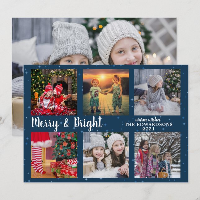 Foto-Kollektion frohe und helle Weihnachten (Vorne/Hinten)