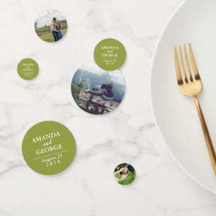 Foto Konfetti Hochzeit personalisierte Tischdekora
