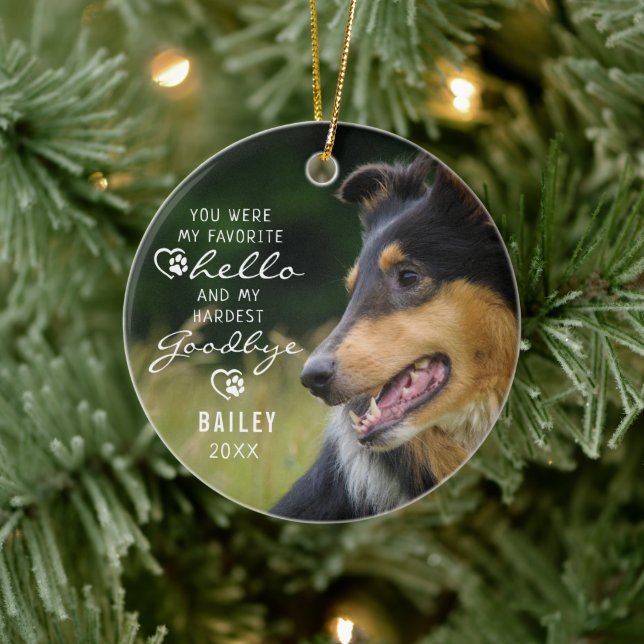 Foto-Kostenvoranschlag für Hunde-Verlust Keramik Ornament (Baum)
