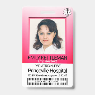 Foto - Krankenschwester - Rosa Ausweis