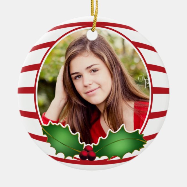 Foto-Kreis-Verzierung Keramik Ornament (Vorne)