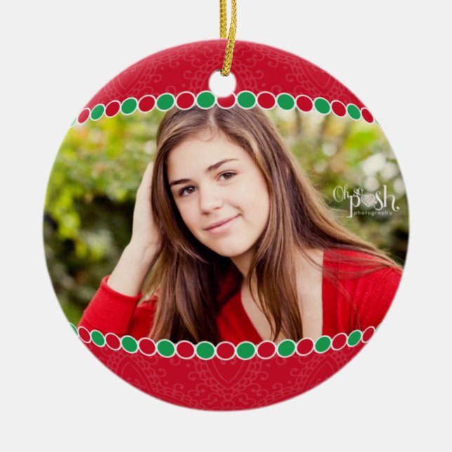 Foto-Kreis-Verzierung Keramik Ornament (Vorne)