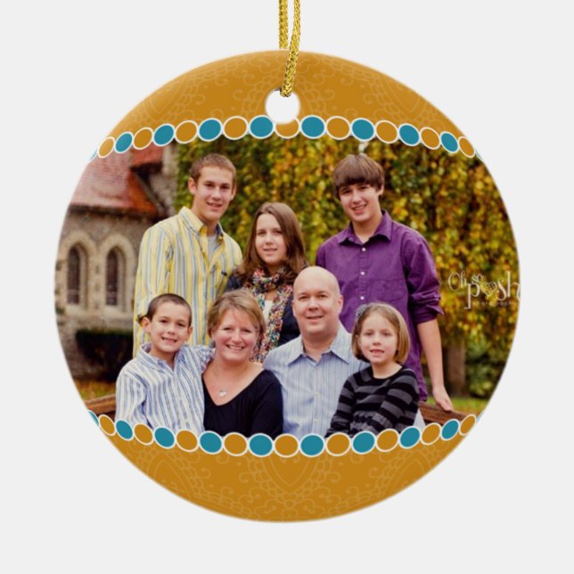 Foto-Kreis-Verzierung Keramikornament (Vorne)