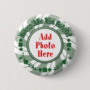 FOTO Küss Me Ich bin Irin - Der grüne Streifen Button