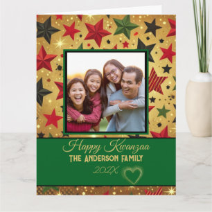 Foto Kwanzaa, eine moderne Familie von Green und G Karte