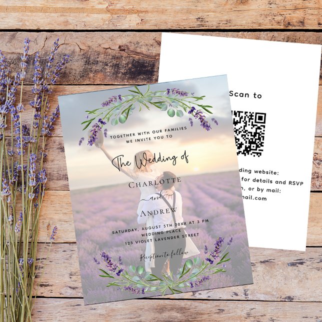 Foto Lavendel florale QR UAWG Budget Hochzeit (Von Creator hochgeladen)