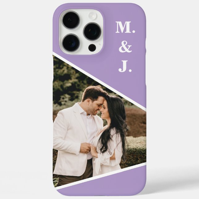 Foto Lavendel Monogram iPhone 16 Pro Max Hülle (Rückseite)