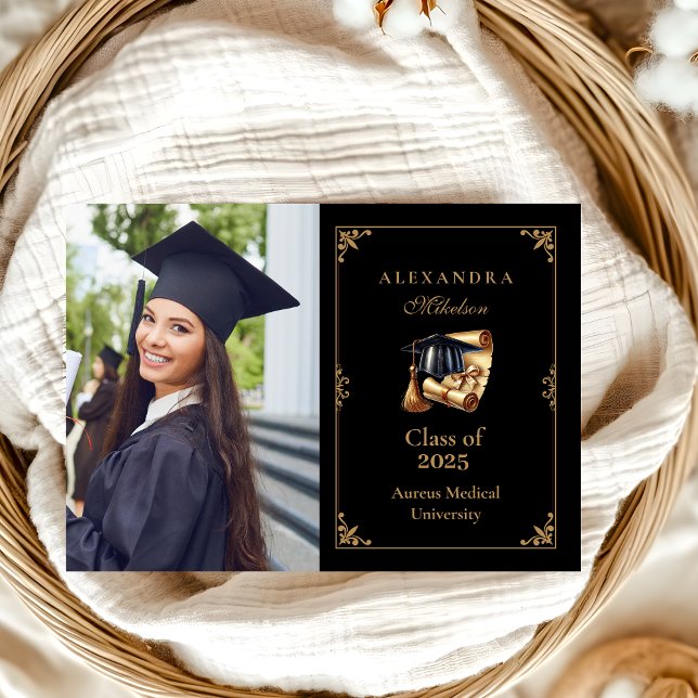 Foto Law School Lawyer Abschluss Moderner Schwarze Ankündigung (Von Creator hochgeladen)