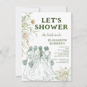 Foto Let's Shower Elizabeth Pampas Brautparty Einladung