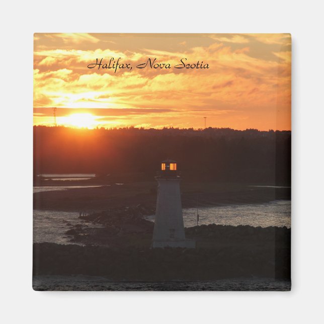 Foto, Leuchtturm, Sonnenaufgang, Halifax Magnet (Vorne)