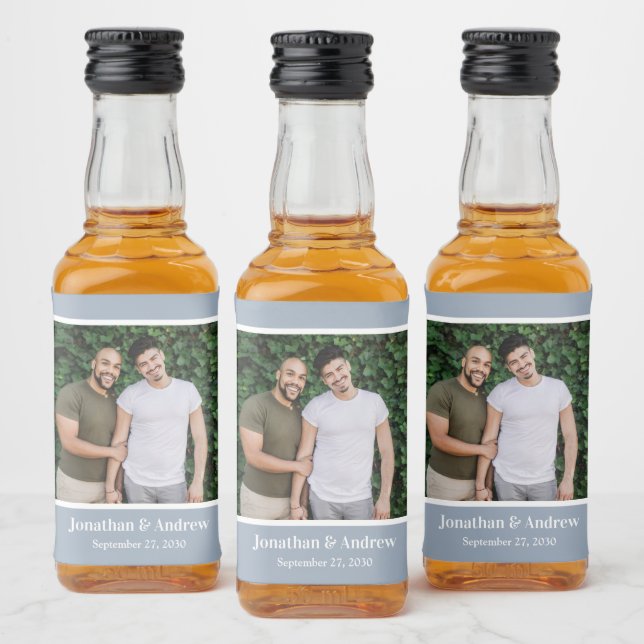 Foto LGBTQ Hochzeit Alkoholflaschenetikett (Flaschen)