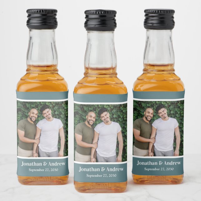 Foto LGBTQ Hochzeit Alkoholflaschenetikett (Flaschen)