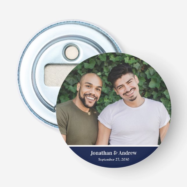 Foto LGBTQ Hochzeit Flaschenöffner (Vorderseite)