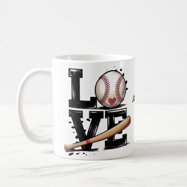 Foto Liebe Baseball Player Tasse (Links)