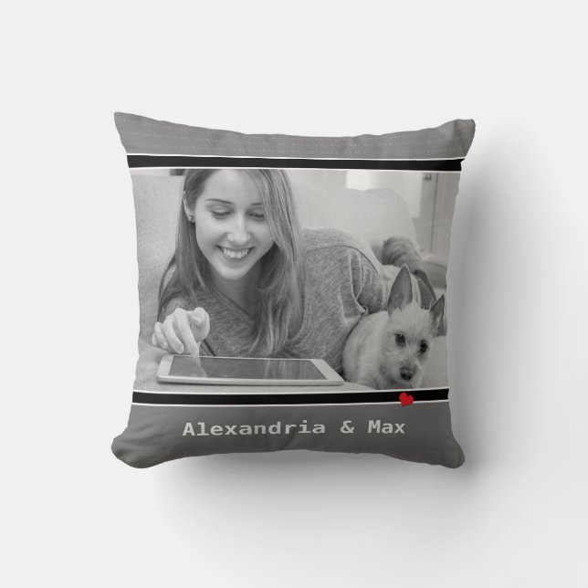 Foto-Liebe für meinen Hund XOXO Kissen (Vorderseite)