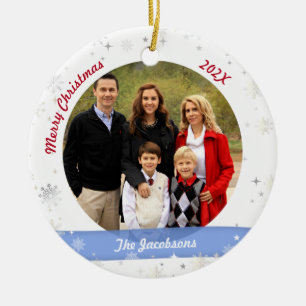 Foto Liebe Pate Moderne Schneeflocken Weihnachten Keramik Ornament
