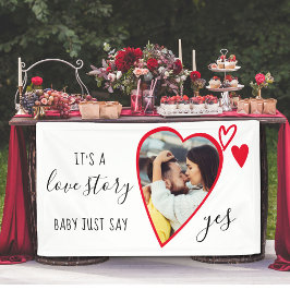 Foto Liebe Story Say Yes Heiratsvorschlag Banner
