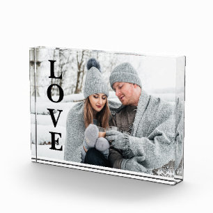 Foto LIEBE Typografie Keepake Foto Block
