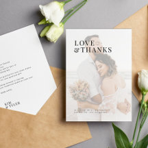 Foto Liebe und Dank moderne Typografie Hochzeit