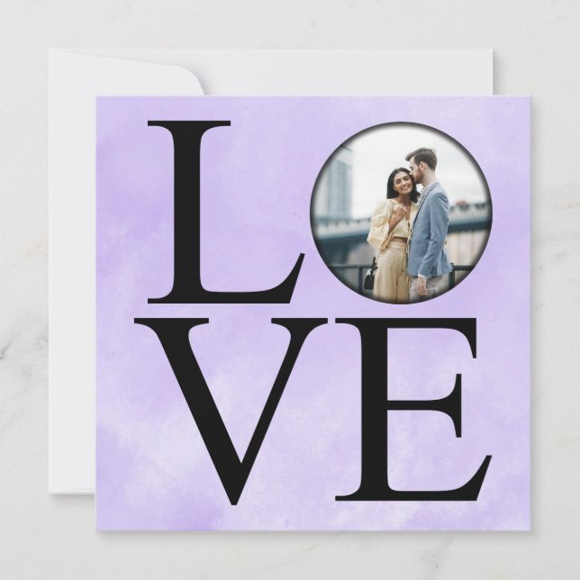 Foto Liebe Valentine Feiertagskarte (Vorderseite)