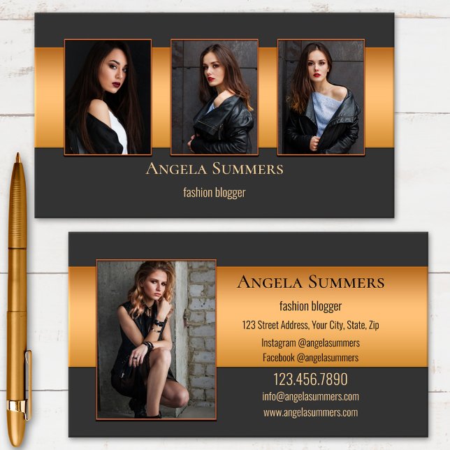Foto Lifestyle-Portfolio Fashion Business Card Visitenkarte (Von Creator hochgeladen)