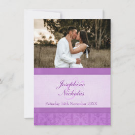 Foto Lilie Stil lila Hochzeitseinladung Einladung