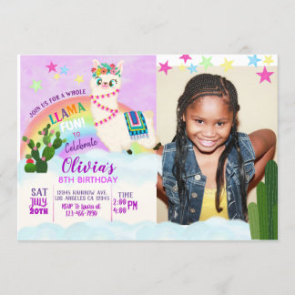 FOTO Llama Birthday Einladung