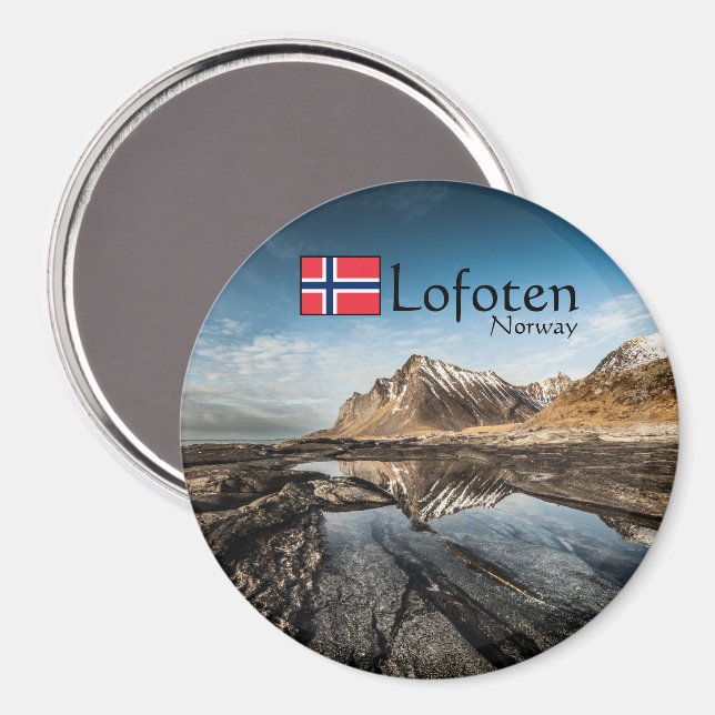 Foto Lofoten Magnet (Vorderseite/Rückseite)