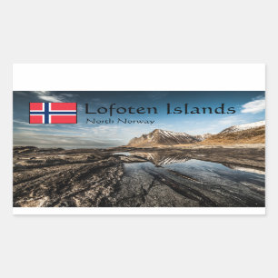 Foto Lofoten Rechteckiger Aufkleber