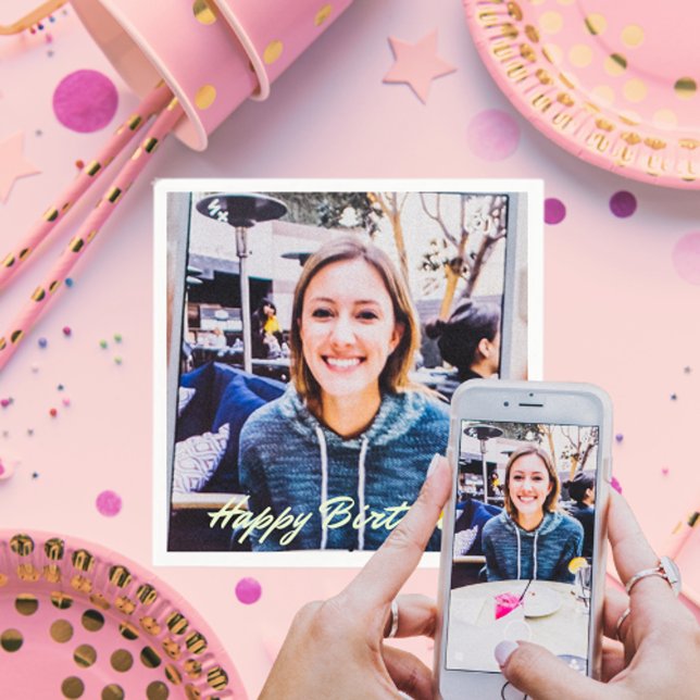 Foto-Logo-Art-Slogan Standard-Cocktail Serviette (Von Creator hochgeladen)