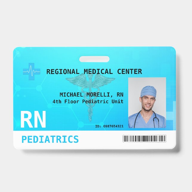 Foto, Logo, Bar Code-ID-Abzeichen für benutzerdefi Ausweis (Vorderseite)