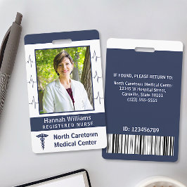 Foto-Logo-Bar für Krankenspital-Mitarbeiter Ausweis