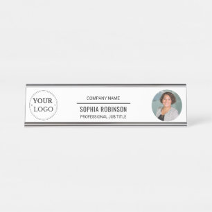 Foto Logo Beruflich Office Personalisiert Schreibtischnamensplakette