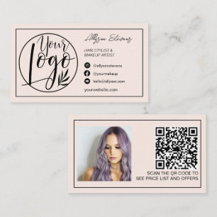 Foto-Logo "Border Black Blush Haar Make-up" Visitenkarte