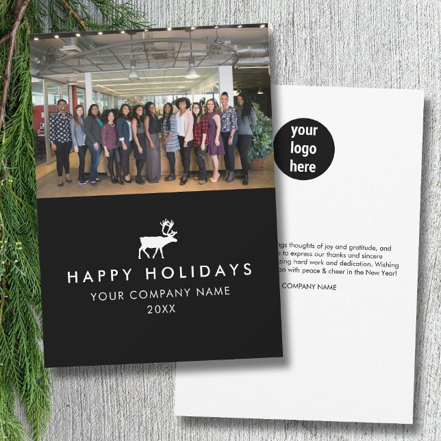 Foto-Logo-Foto für Geschäftsteam Weihnachtskarten (Business Team Photo Logo Photo Christmas Card)