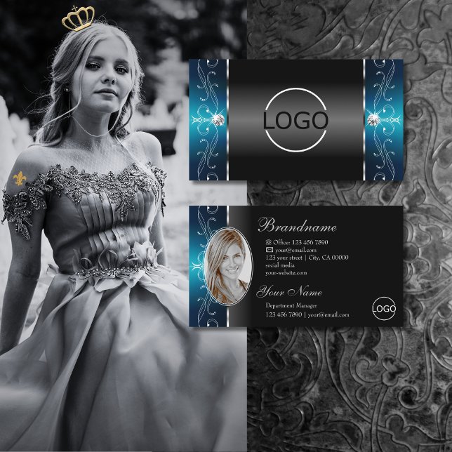 Foto-Logo für Aquamarin gequigelte Schwarze Juwele Visitenkarte (Von Creator hochgeladen)