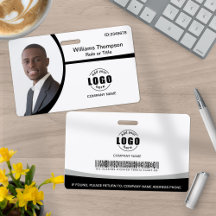 Foto Logo Strichcode Mitarbeiter Schwarz und Weiß