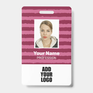 Foto-Logo und Strichcodestreifen für benutzerdefin Ausweis